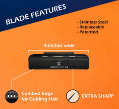 BAKBLADE reaching across a back to show 18-inch handle coverage