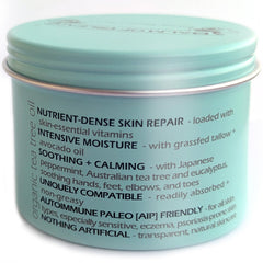 BALM OF GILEAD applied to heels before bed demonstrating soothing overnight care
