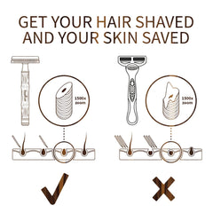 Bambaw razor in use during wet shave for precise, low-irritation results