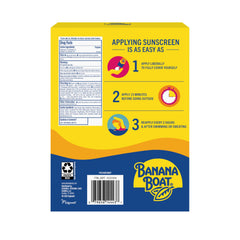 Banana Boat close-up nozzle and lotion texture highlighting quick absorption benefit