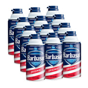 Barbasol front packaging showing brand and size with reliable lather benefit