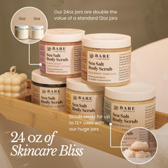 Bare Botanics jar with spoon and open lid for hygienic scooping