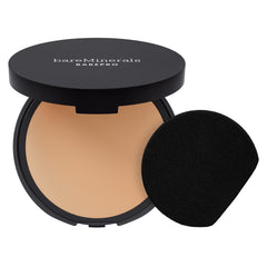 bareMinerals compact closed showing sleek front and travel-ready benefit