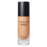 bareMinerals front bottle view showing full-coverage matte packaging and convenient pump