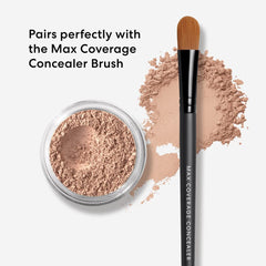 bareMinerals concealer applied with brush to spot conceal with natural finish