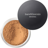 bareMinerals jar front packaging shows shade and weight, clear product ID and convenience