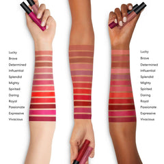 bareMinerals on-model wearing Lucky demonstrating comfortable long-wear matte finish