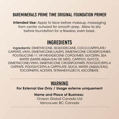 bareMinerals primer texture close-up demonstrating smooth, pore-blurring finish