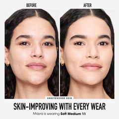 bareMinerals open jar with visible powder ready for application benefit of easy dispensing