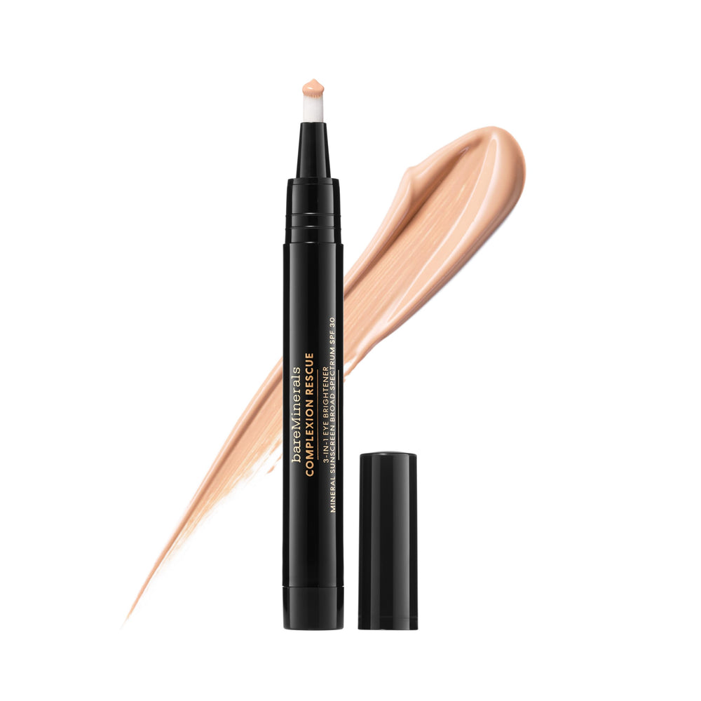 bareMinerals under eye pen front view showing slim pen and Fair shade benefit brightening