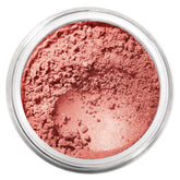 bareMinerals jar front view showing Vintage Peach blush and clean packaging benefits