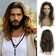 Baruisi front view long curly brown wig showing natural style and confidence