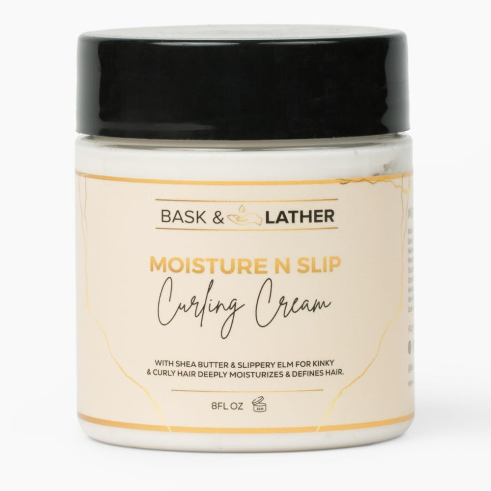 BASK & LATHER front jar showing product packaging and clear branding for easy identification