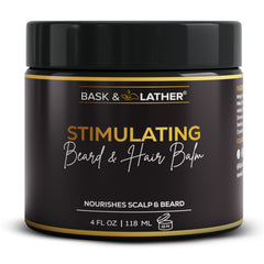 BASK & LATHER front jar showing product packaging and clean design benefit hydration