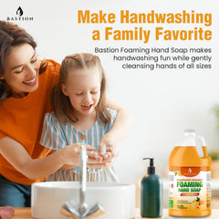Bastion creamy mandarin foam texture demonstrating rich lather