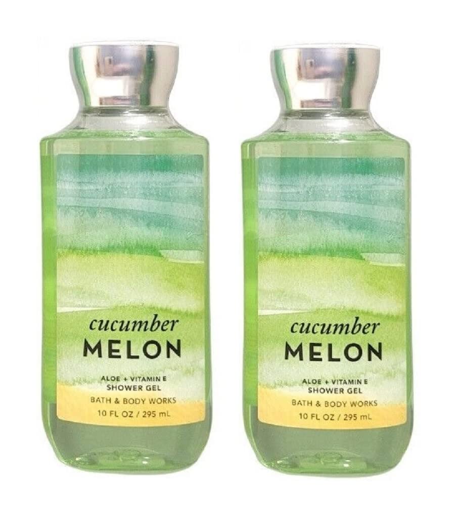 Bath & Body Works front view of two 10 oz bottles showing label and recycled plastic benefit