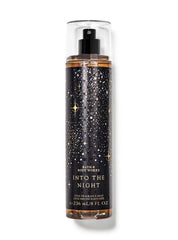 Bath & Body Works into the night front bottle showing packaging and elegant label benefit: recognizable shelf appeal