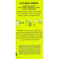 Bath & Body Works foam dispensed at kitchen sink demonstrating quick lather benefit