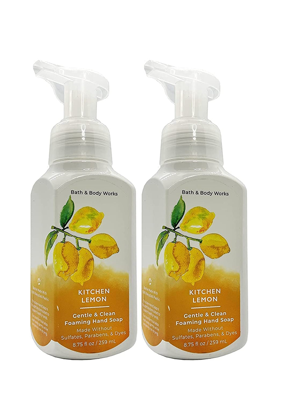 Bath & Body Works bottle front view showing kitchen lemon label and bright citrus benefit