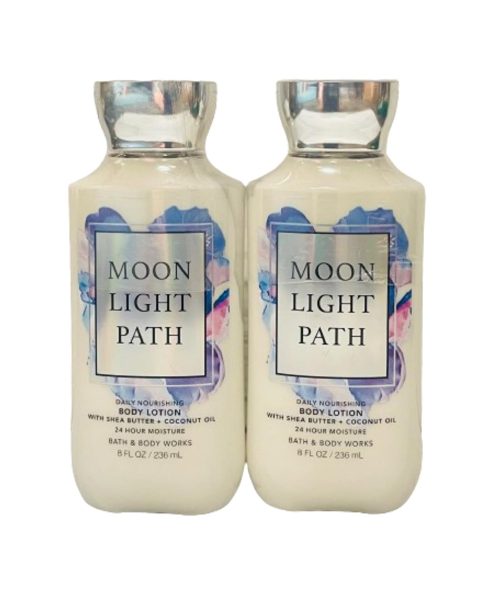 Bath & Body Works front-packaging showing two Moonlight Path bottles, ideal gift set