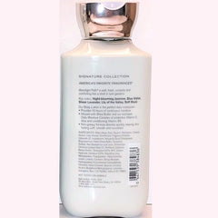 Bath & Body Works Moonlight Path lotion texture closeup demonstrates fast-absorbing hydration