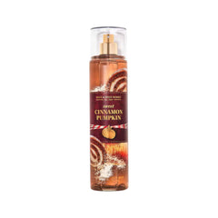 Bath & Body Works bottle front view showing label and warm pumpkin scent benefit