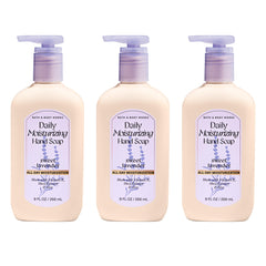 Bath & Body Works front packaging showing three bottles and calming lavender scent benefit