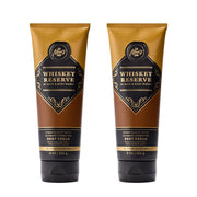 Bath & Body Works front packaging showing Whiskey Reserve jars and scent details