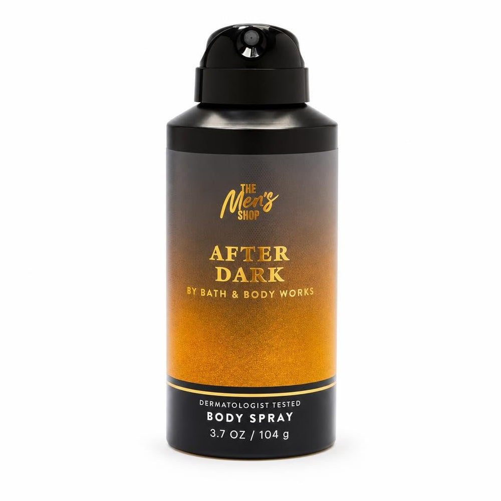 Bath & Body Works front view of After Dark 3.7 oz can showing label and design for quick identification