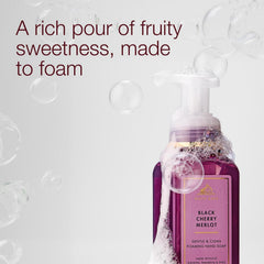 Bath & Body Works pump close-up demonstrating easy foaming dispensing benefit