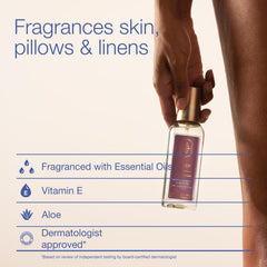Bath & Body Works bottle staged on nightstand creating a peaceful bedroom mood