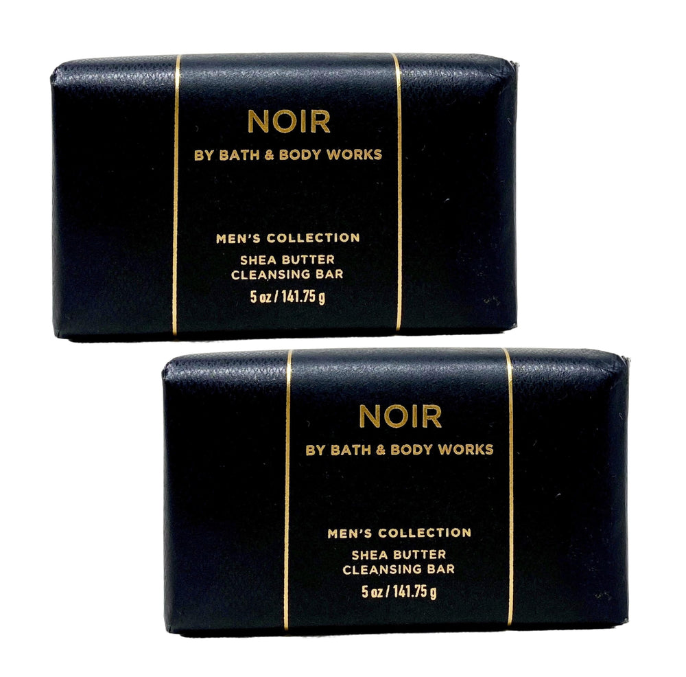 Bath & Body Works Noir two-bar pack front packaging showing brand and size benefits