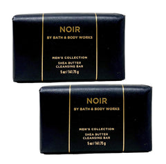 Bath & Body Works Noir two-bar pack front packaging showing brand and size benefits