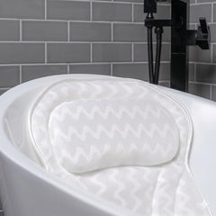 Bath Haven front view of large tub pillow showing full support and comfort