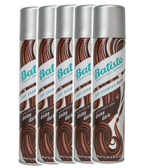 Batiste front packaging showing tinted dry shampoo for dark brown hair, adds volume