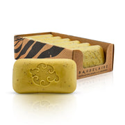 Baudelaire front packaging showing sea loofa soap and luxurious appeal