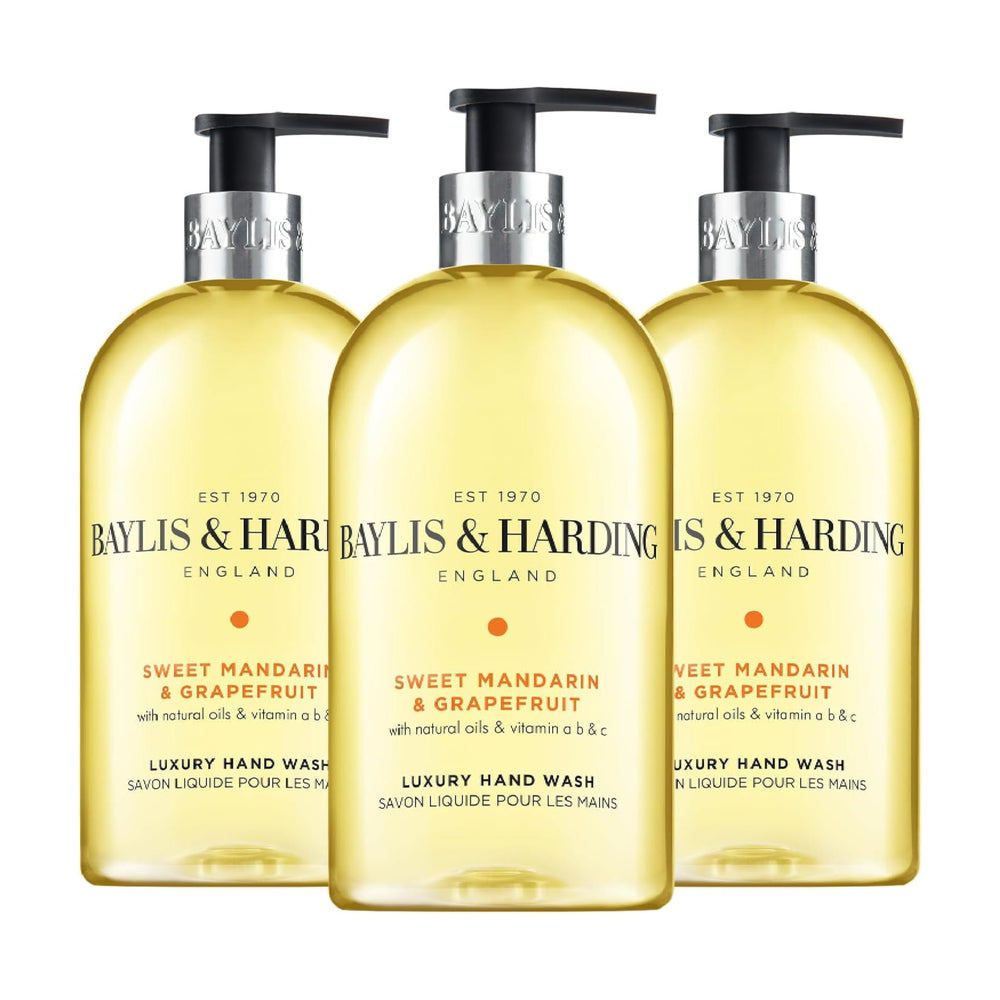 Baylis & Harding front packaging showing scent and size, invites a luxe hand wash experience