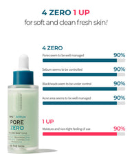 BE THE SKIN close-up of serum texture, shows fast-absorbing non-sticky consistency