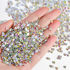 BEADSLAND close-up facet detail of crystal AB rhinestone highlighting sparkle