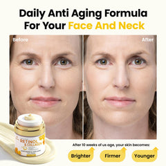Bealions being applied to face and neck illustrating targeted anti-aging care