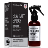 Beardbrand front packaging shows bottle and Lumber Yard scent benefit