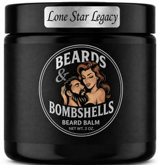 Beards & Bombshells front tin showing label and compact size benefit