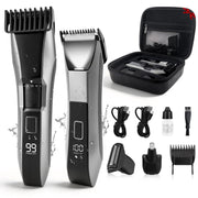 Beatslm front view of complete grooming kit showing all heads and trimmer benefit of versatility