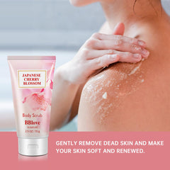 Beautifier Life exfoliating scrub texture on spoon showing effective smoothing action