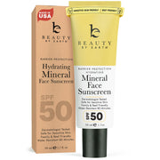 Beauty by Earth front packaging showing SPF 50 protection and product benefits