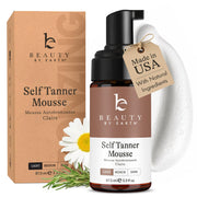 Beauty by Earth front bottle view showing clean non-toxic tanning mousse