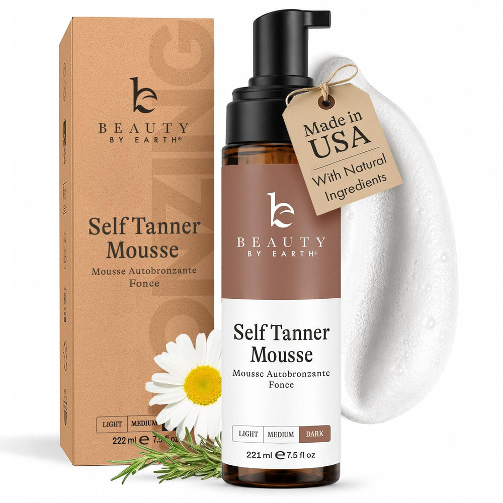 Beauty by Earth front packaging showing mousse bottle and branding for easy identification