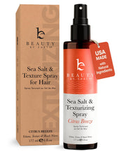 Beauty by Earth front packaging showing sea salt spray and natural benefit
