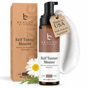 Beauty by Earth front packaging showing clean tan benefits