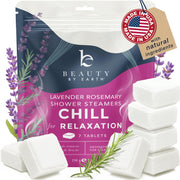 Beauty by Earth front packaging showing shower steamers and scent clarity